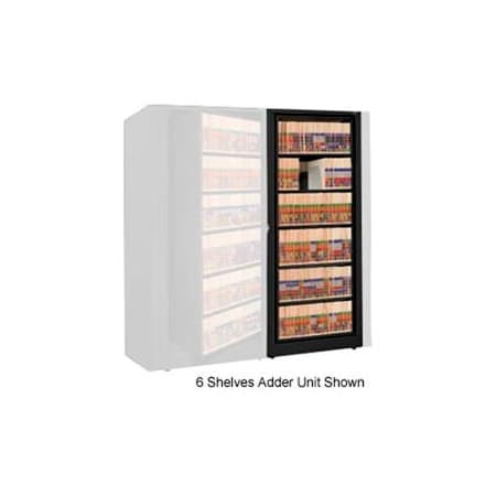 Datum Filing Systems Rotary File Cabinet Adder Unit, Legal, 4 Shelves, Black XLG-A5-T25